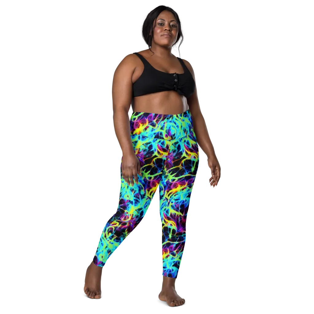 Celestial Tangledown on Leggings with Pockets — Front