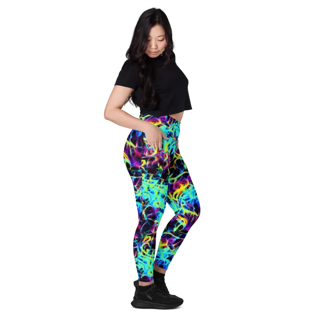 Celestial Tangledown on Leggings with Pockets — Right
