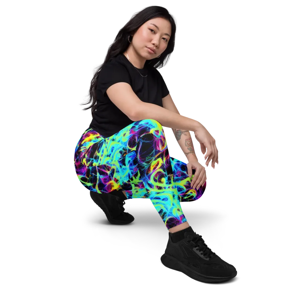 Celestial Tangledown on Leggings with Pockets — Right Front