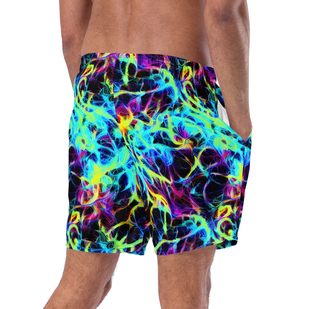 Celestial Tangledown on Swim Trunks — Right Back