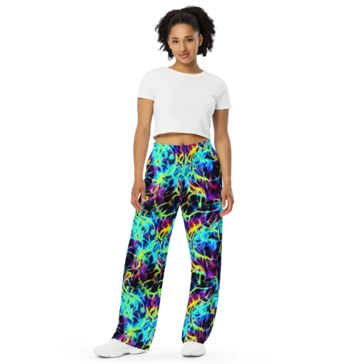 Celestial Tangledown on a Wide-Leg Pants