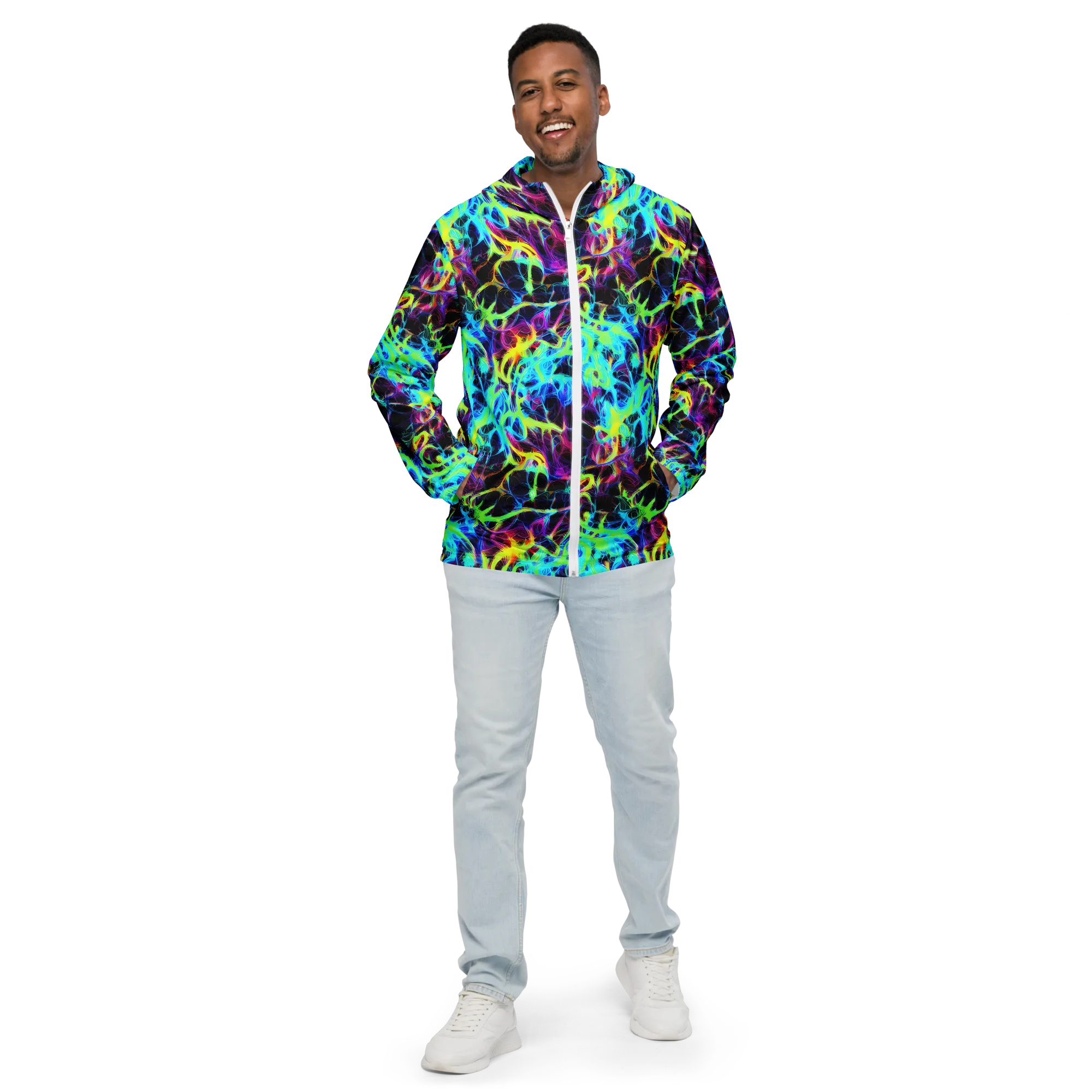 Celestial Tangledown on Men's Windbreaker — Front