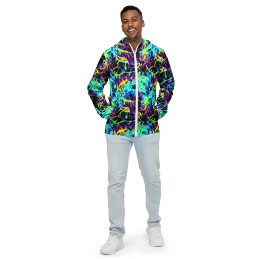 Celestial Tangledown on a Men's Windbreaker