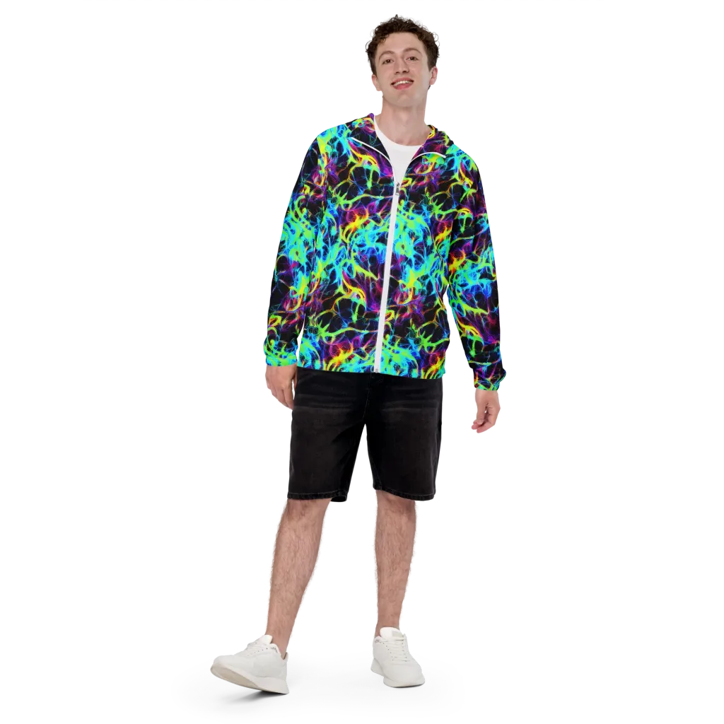 Celestial Tangledown on Men's Windbreaker — Front
