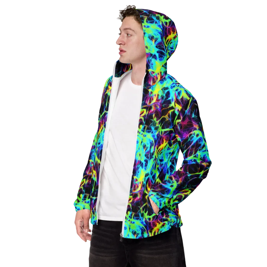 Celestial Tangledown on Men's Windbreaker — Left Front