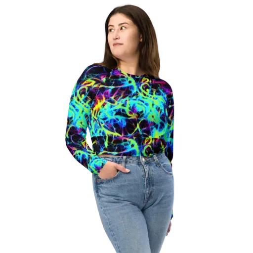 Celestial Tangledown on a Long Sleeve Crop Top