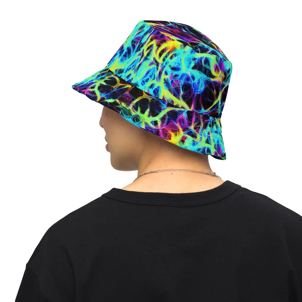 Celestial Tangledown on Reversible Bucket Hat — Back Inside