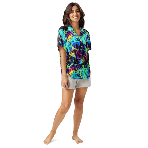 Celestial Tangledown on a Women's Short Sleeve Pajama Top