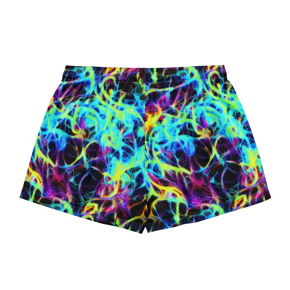 Celestial Tangledown on Women's Pajama Shorts — Back