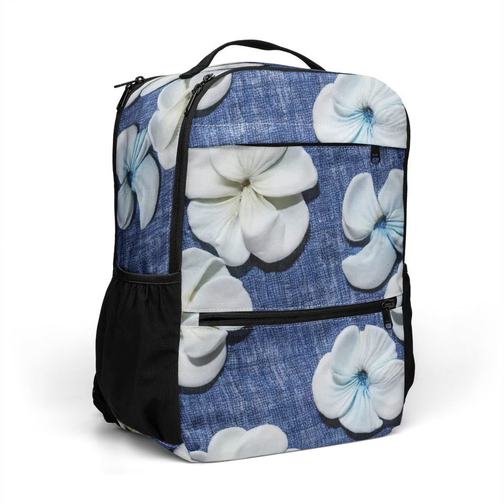 Azure Petal Drift on Utility Backpack — Right Front