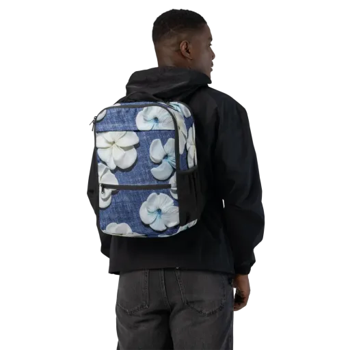 Azure Petal Drift on a Utility Backpack