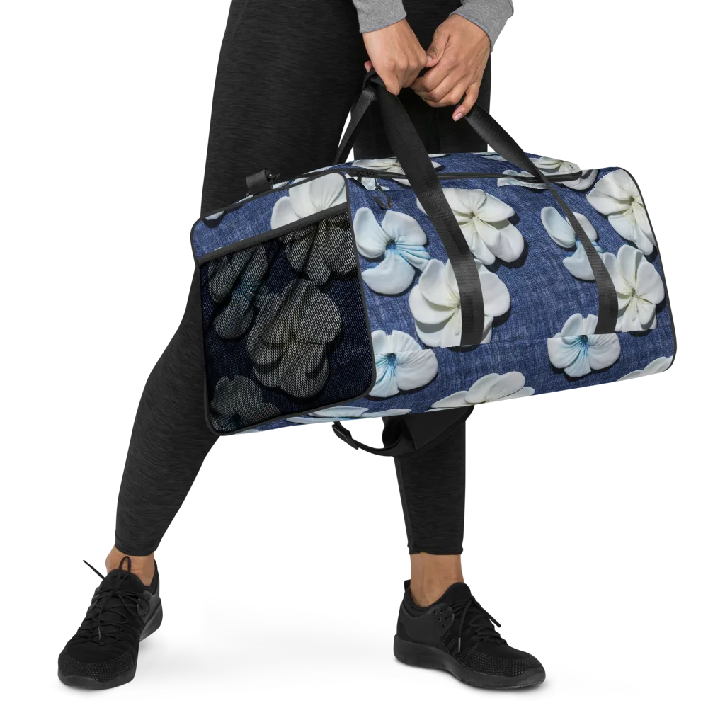 Azure Petal Drift on Duffle Bag — Right Front