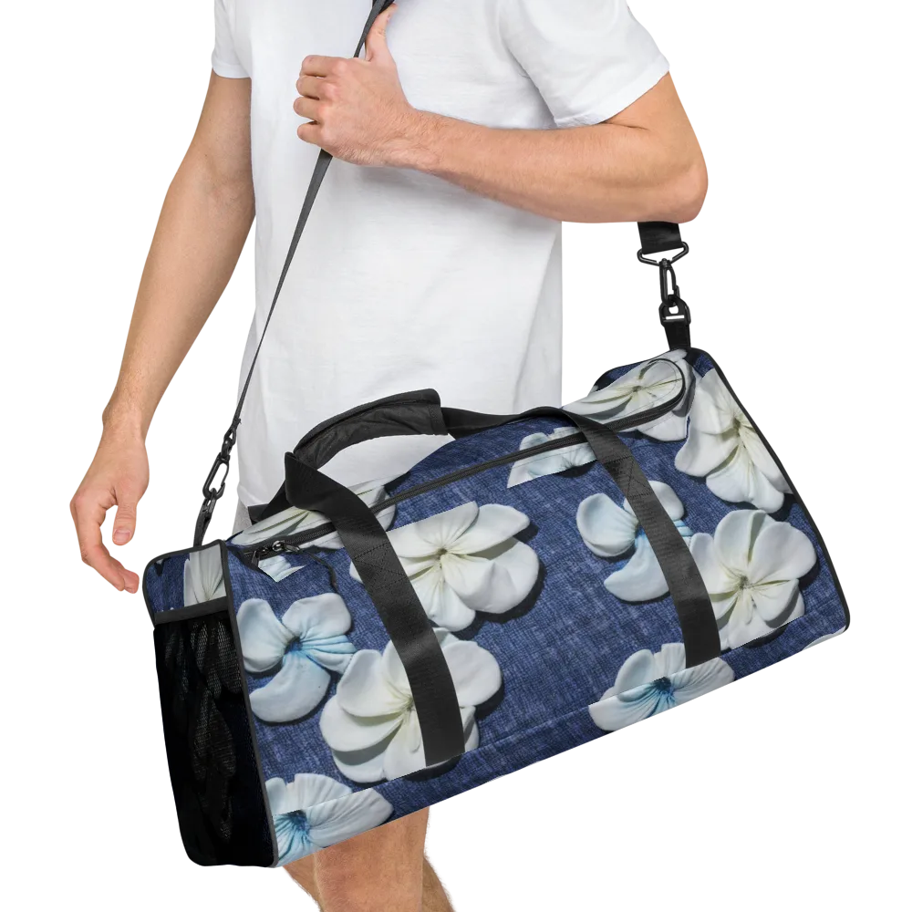 Azure Petal Drift on Duffle Bag — Right Front