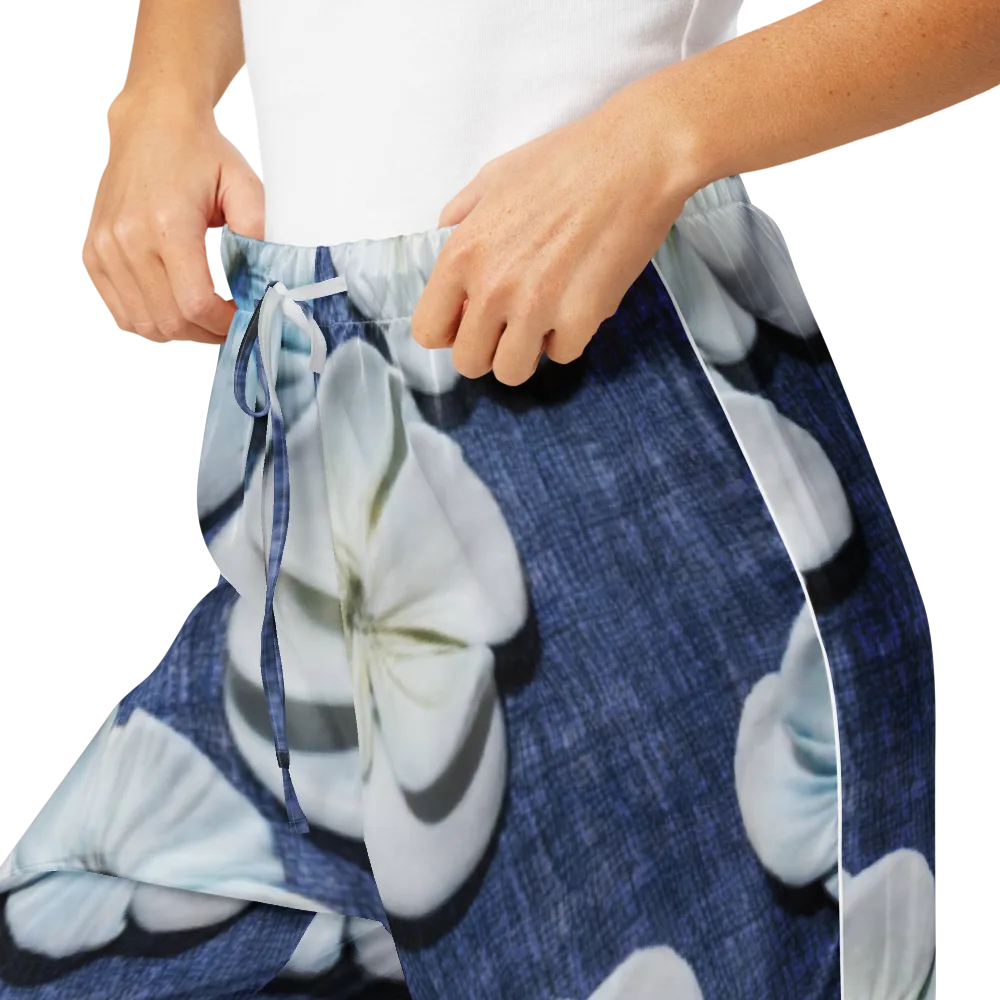 Azure Petal Drift on Women's Pajama Pants — Product details