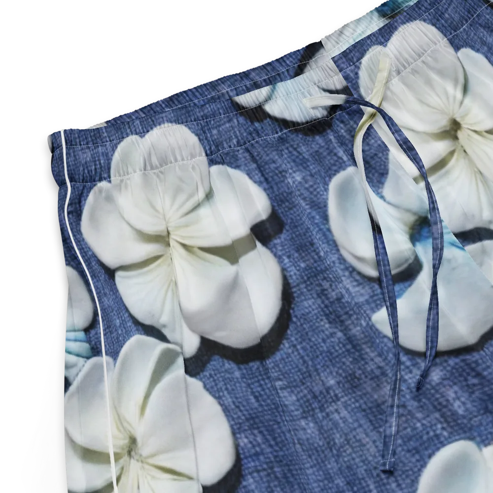 Azure Petal Drift on Women's Pajama Shorts — Product details
