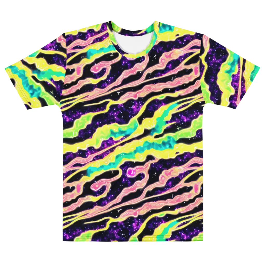 Galactic Taffy on Men's Cotton Crew Neck T-Shirt — Front