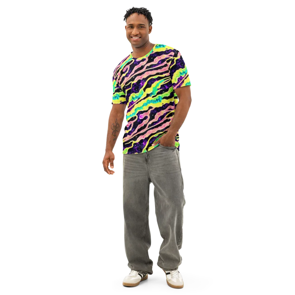 Galactic Taffy on Men's Cotton Crew Neck T-Shirt — Front