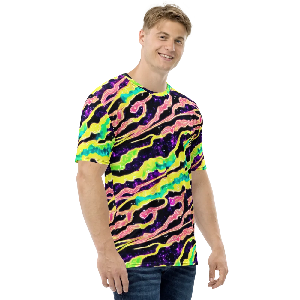 Galactic Taffy on Men's Crew Neck T-Shirt — Right