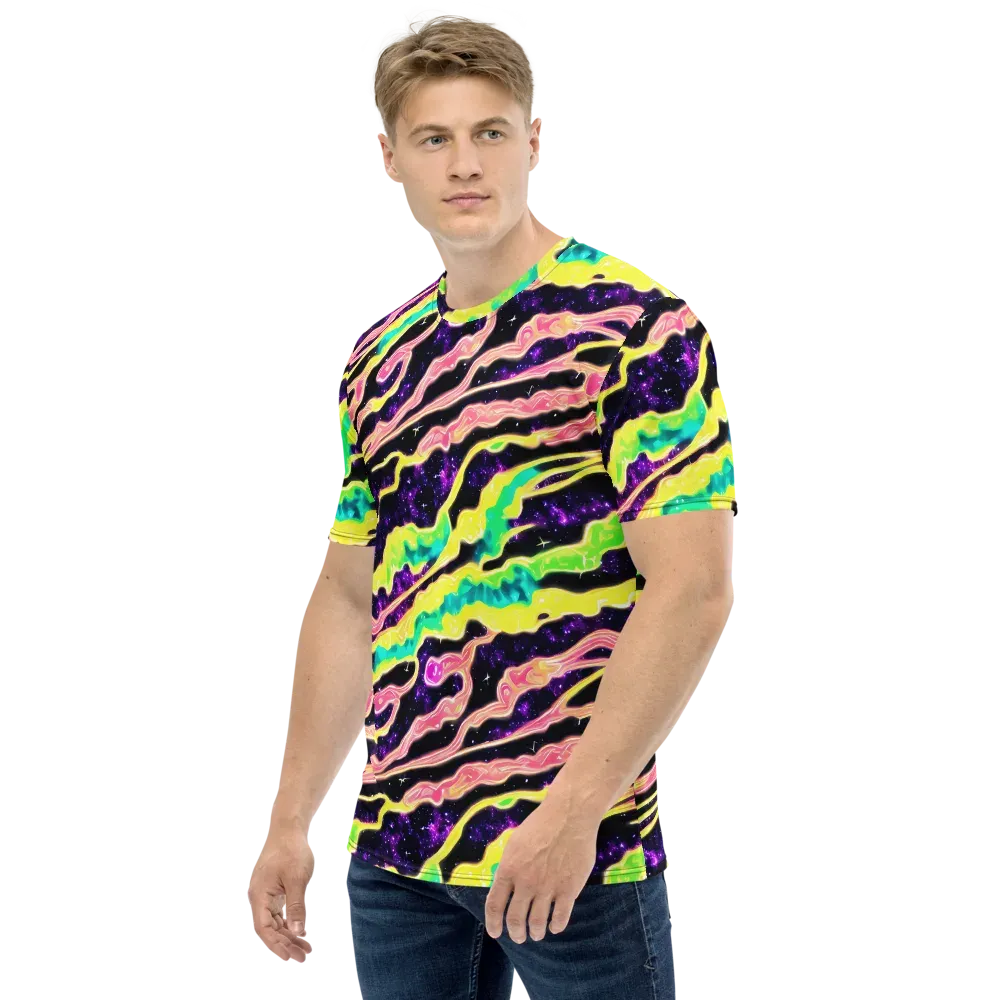 Galactic Taffy on Men's Crew Neck T-Shirt — Left