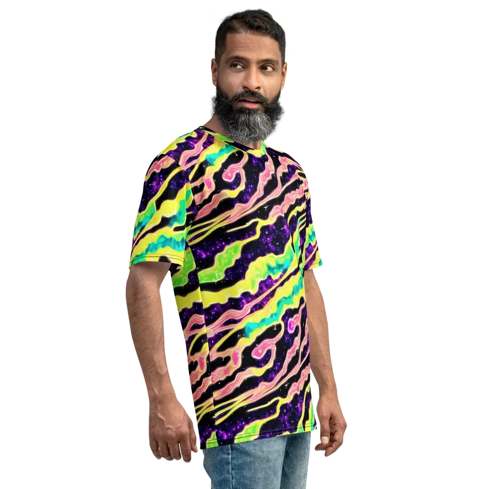 Galactic Taffy on Men's Crew Neck T-Shirt — Right