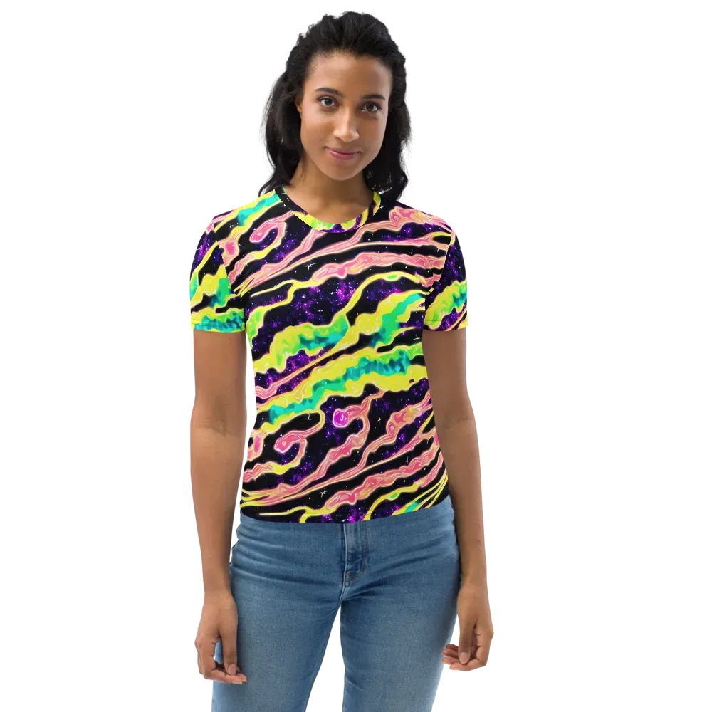 Galactic Taffy on Women's Crew Neck T-Shirt — Front