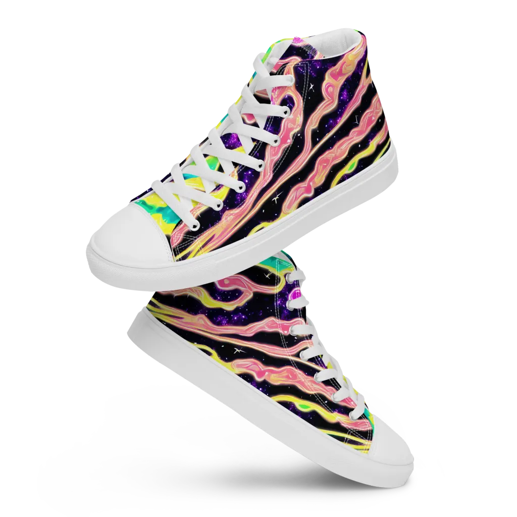 Galactic Taffy on Women's High Top Canvas Shoes — Front