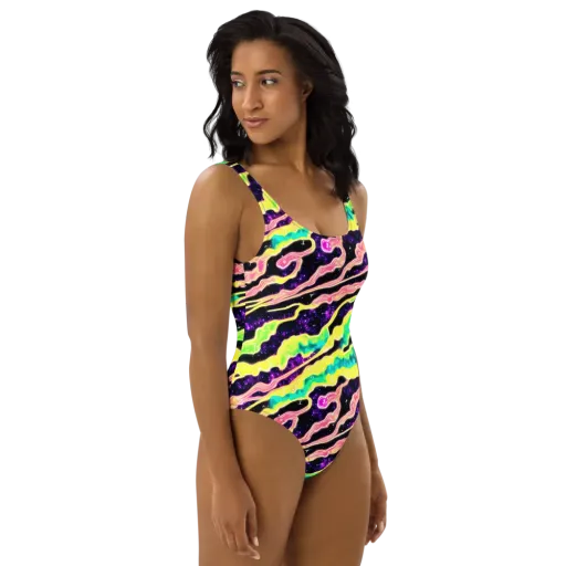 Galactic Taffy on a One-Piece Swimsuit