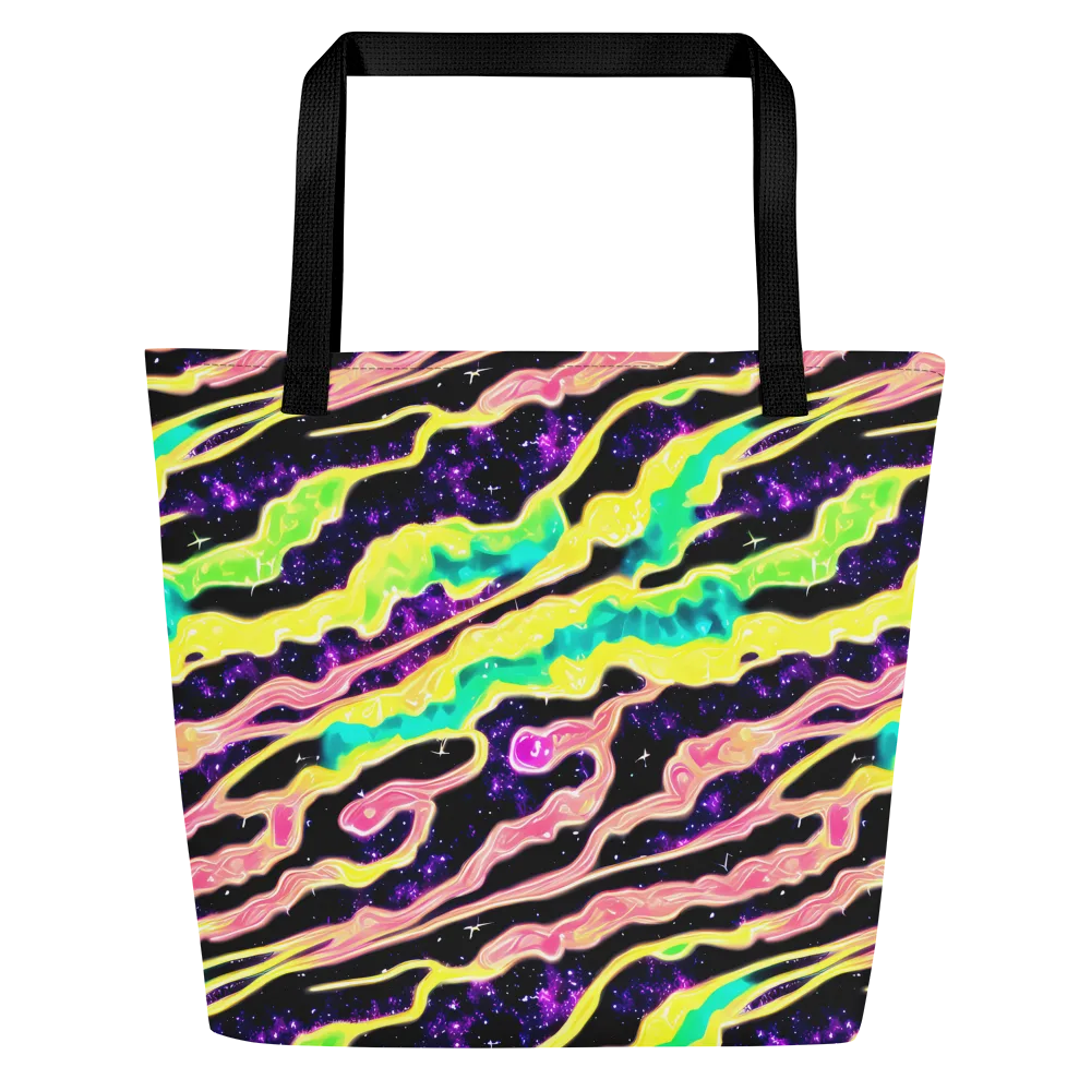 Galactic Taffy on Large Tote Bag W/ Pocket — Front