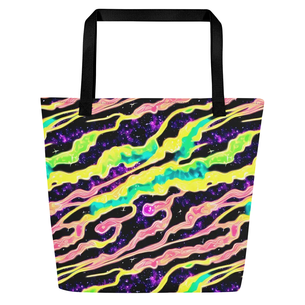 Galactic Taffy on Large Tote Bag W/ Pocket — Front