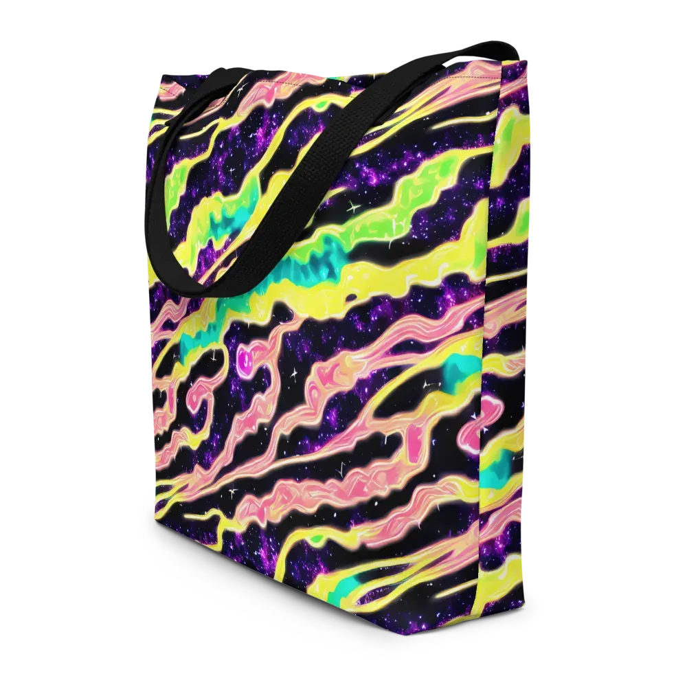 Galactic Taffy on Large Tote Bag W/ Pocket — Front