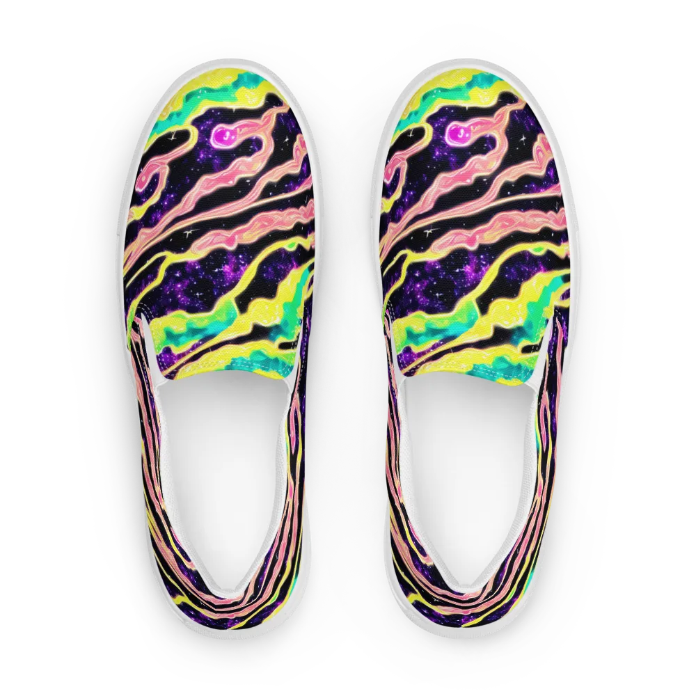 Galactic Taffy on Women's Slip-On Canvas Shoes — Front