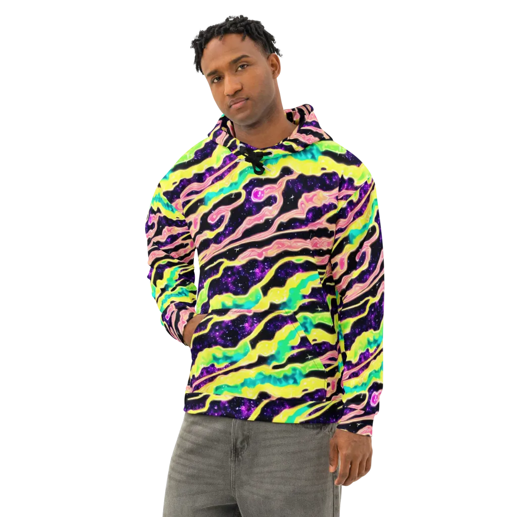 Galactic Taffy on Cotton Hoodie — Left Front