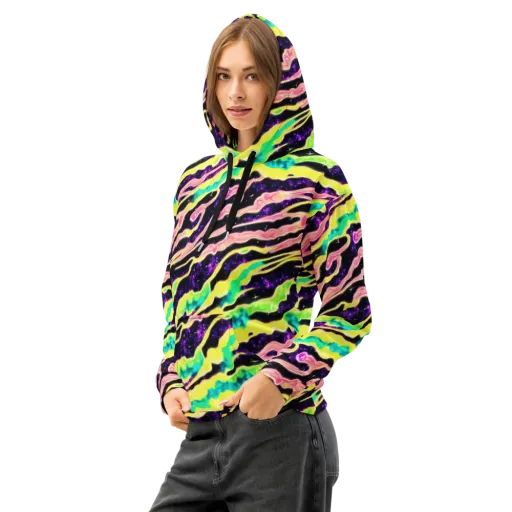 Galactic Taffy on a Cotton Hoodie
