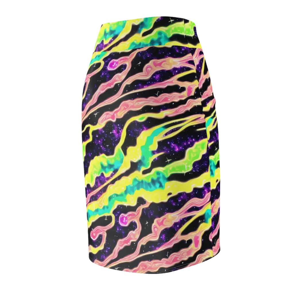 Galactic Taffy on Pencil Skirt — Back Side