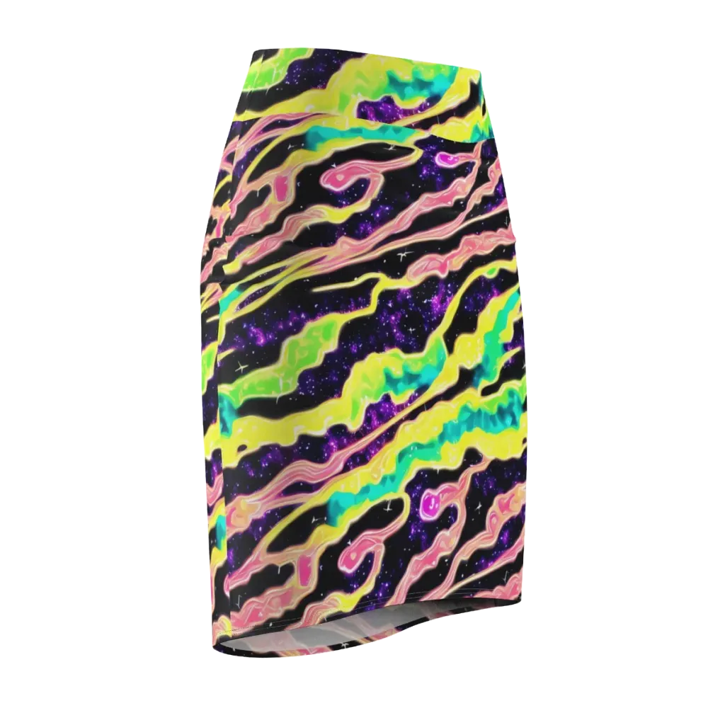 Galactic Taffy on Pencil Skirt — Front Side
