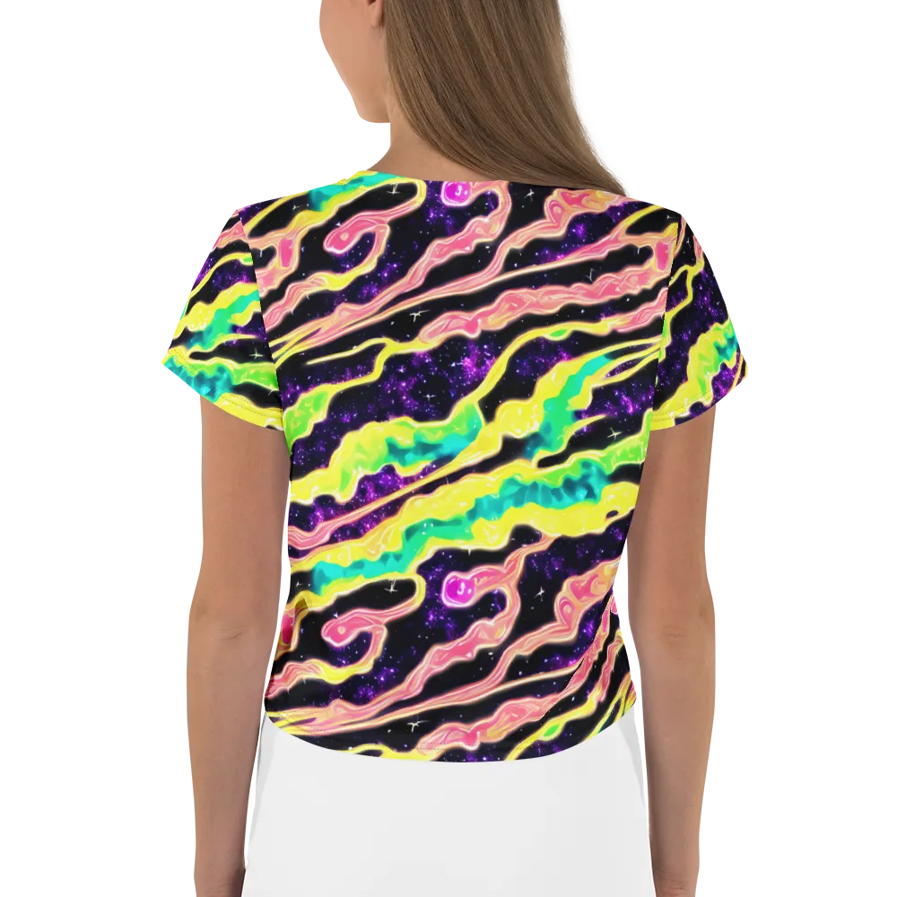 Galactic Taffy on Crop Tee — Back