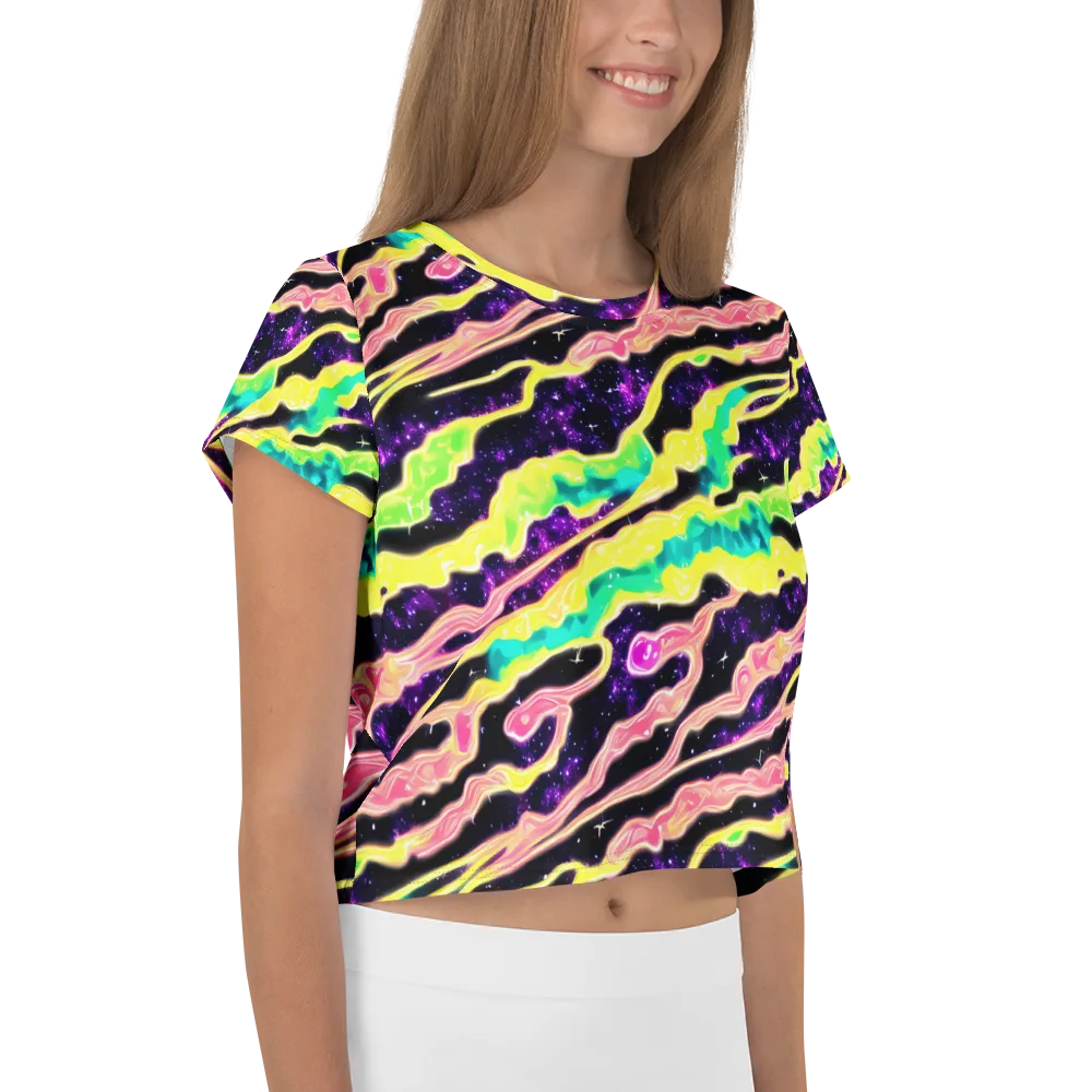 Galactic Taffy on Crop Tee — Right