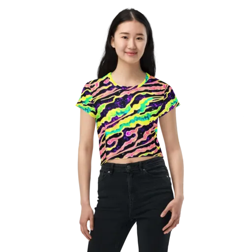 Galactic Taffy on a Crop Tee