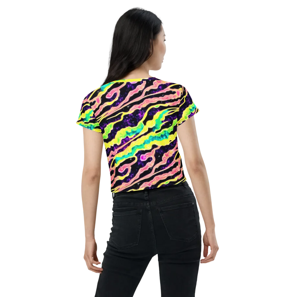 Galactic Taffy on Crop Tee — Back