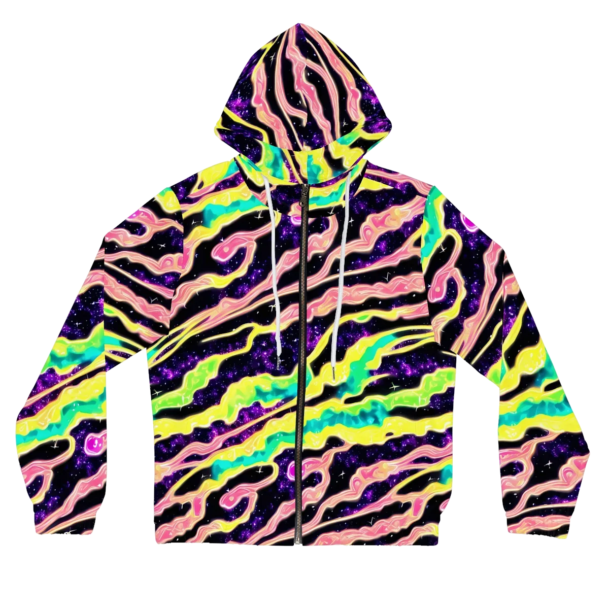 Galactic Taffy on Women's Full-Zip Hoodie — Front