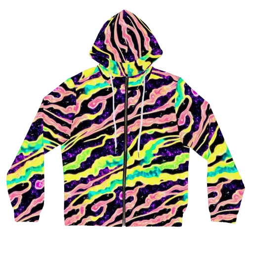 Galactic Taffy on a Women's Full-Zip Hoodie