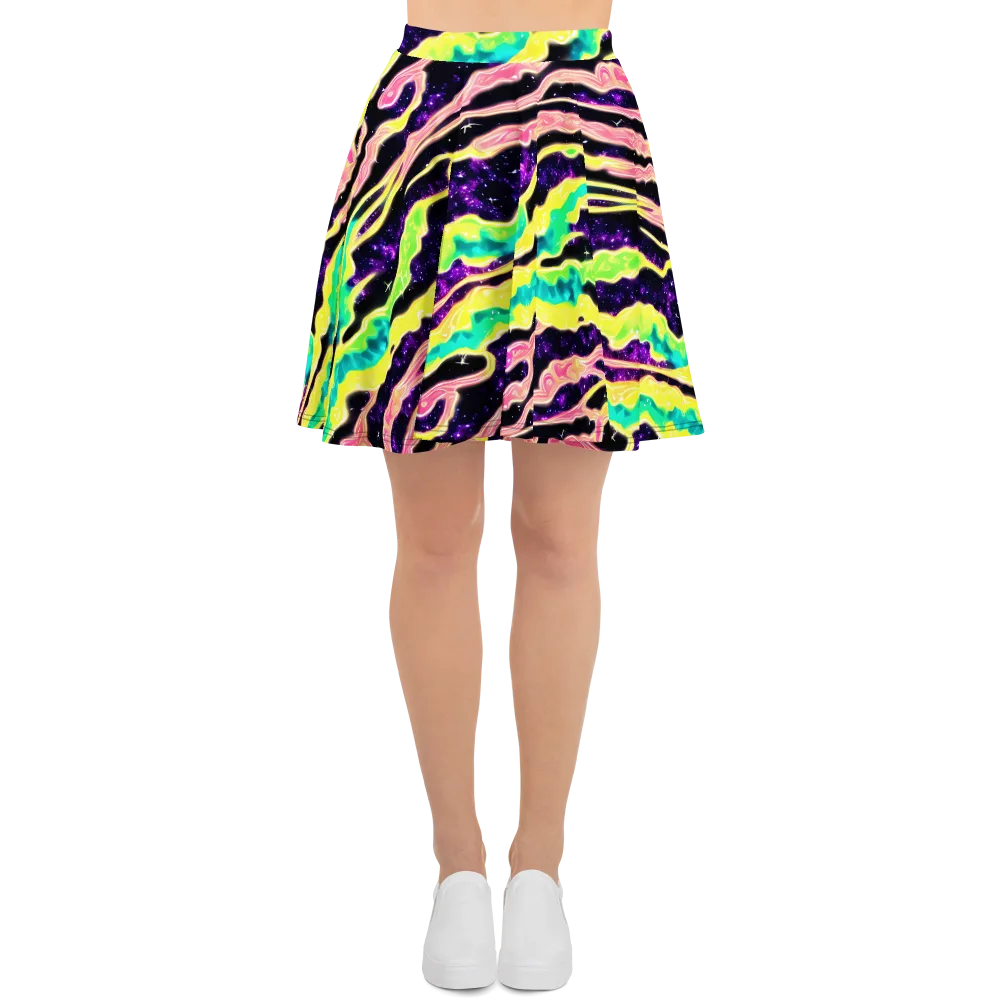 Galactic Taffy on Skater Skirt — Front