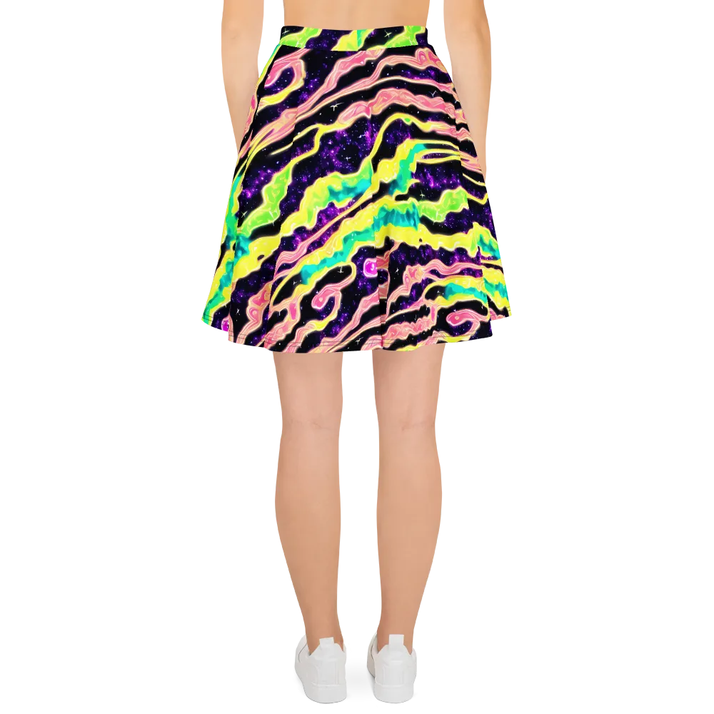 Galactic Taffy on Skater Skirt — Back