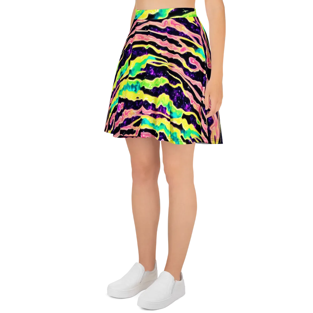 Galactic Taffy on Skater Skirt — Left