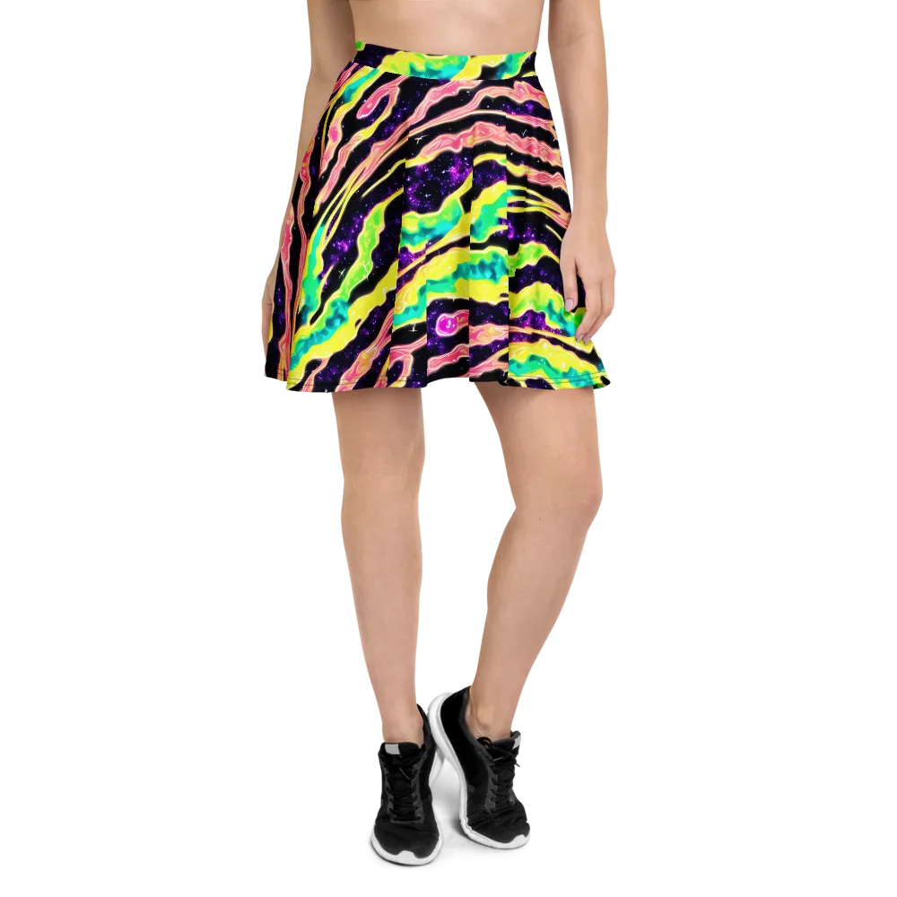 Galactic Taffy on Skater Skirt — Front