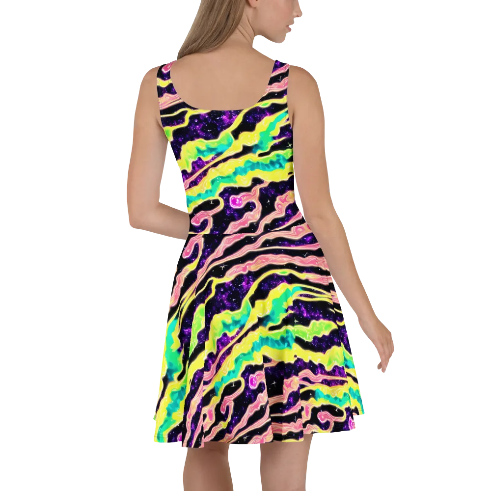 Galactic Taffy on Skater Dress — Back