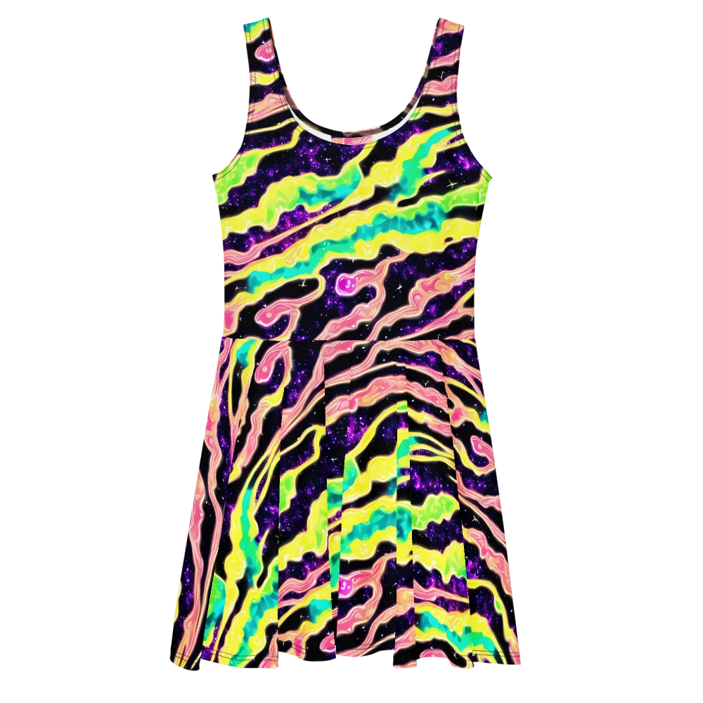 Galactic Taffy on Skater Dress — Front