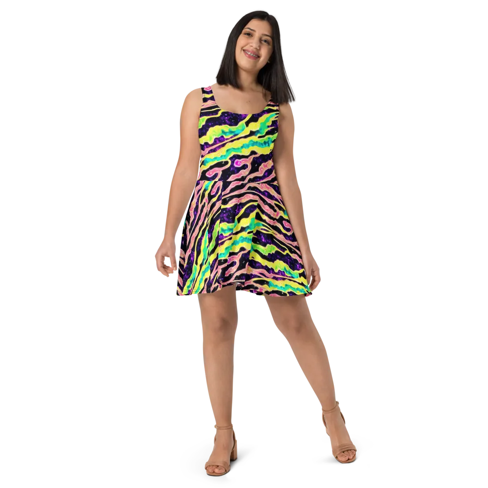 Galactic Taffy on Skater Dress — Front