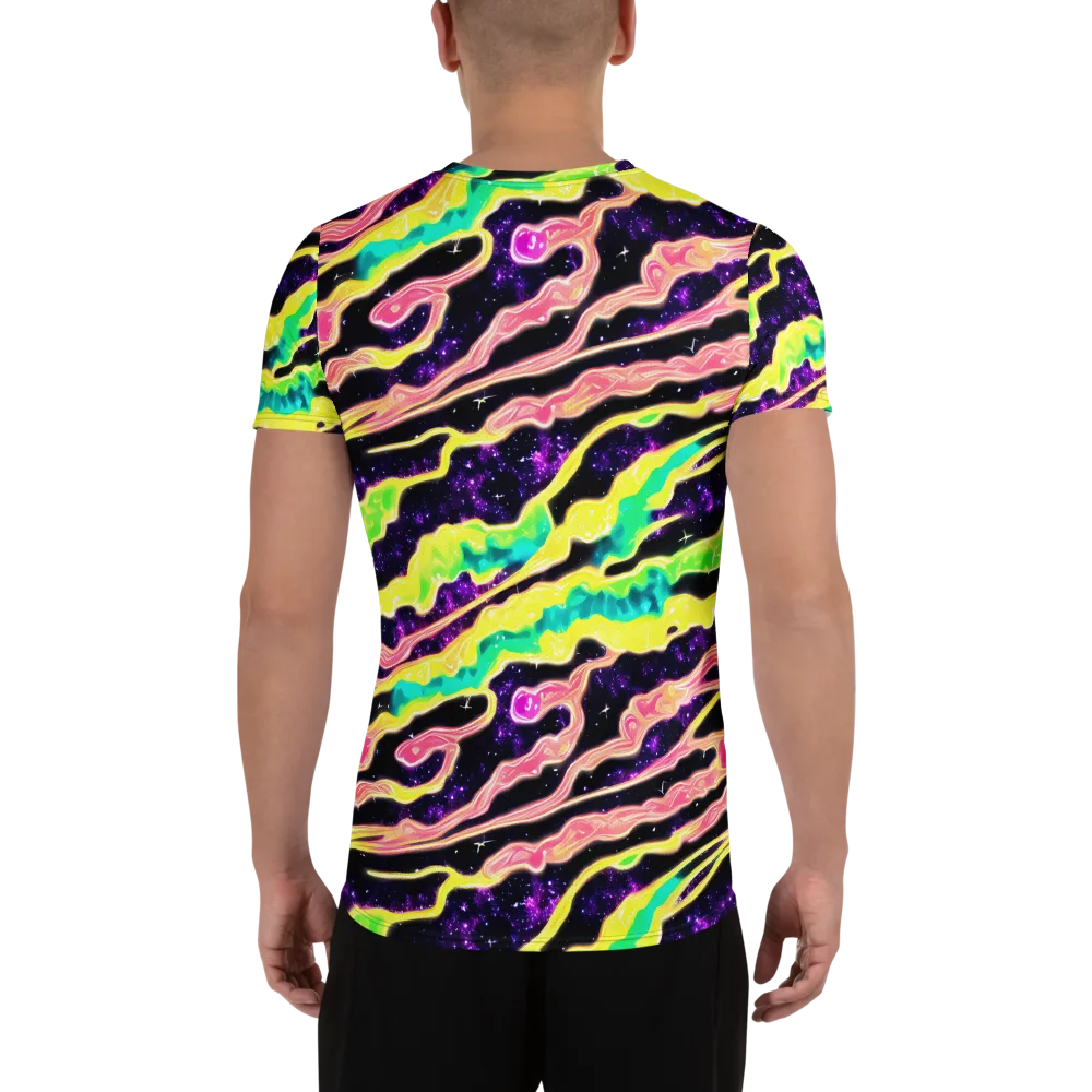 Galactic Taffy on Men's Athletic T-Shirt — Back