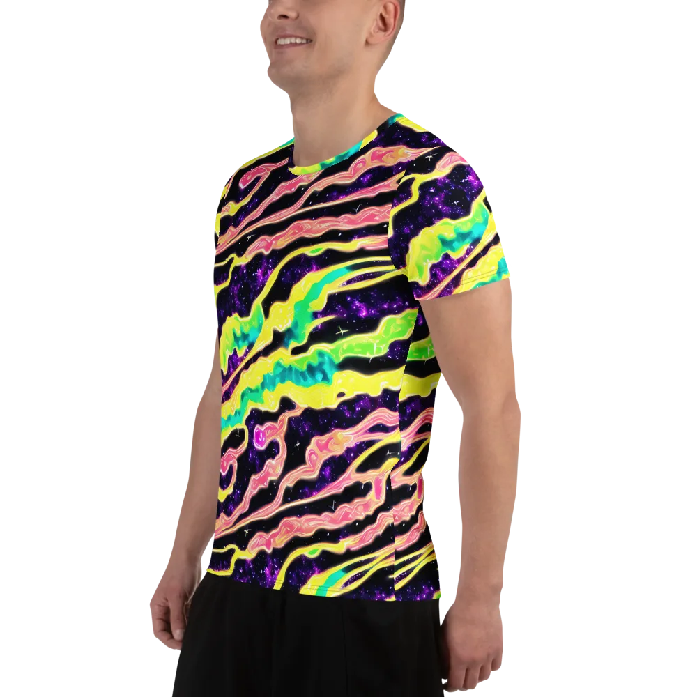 Galactic Taffy on Men's Athletic T-Shirt — Left